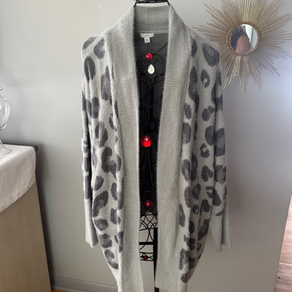 JJill cheetah cardigan